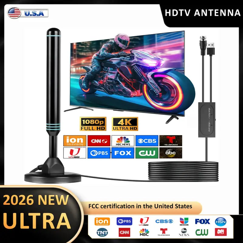 Long Range Digital TV Antenna – 4K Free Channels - YN