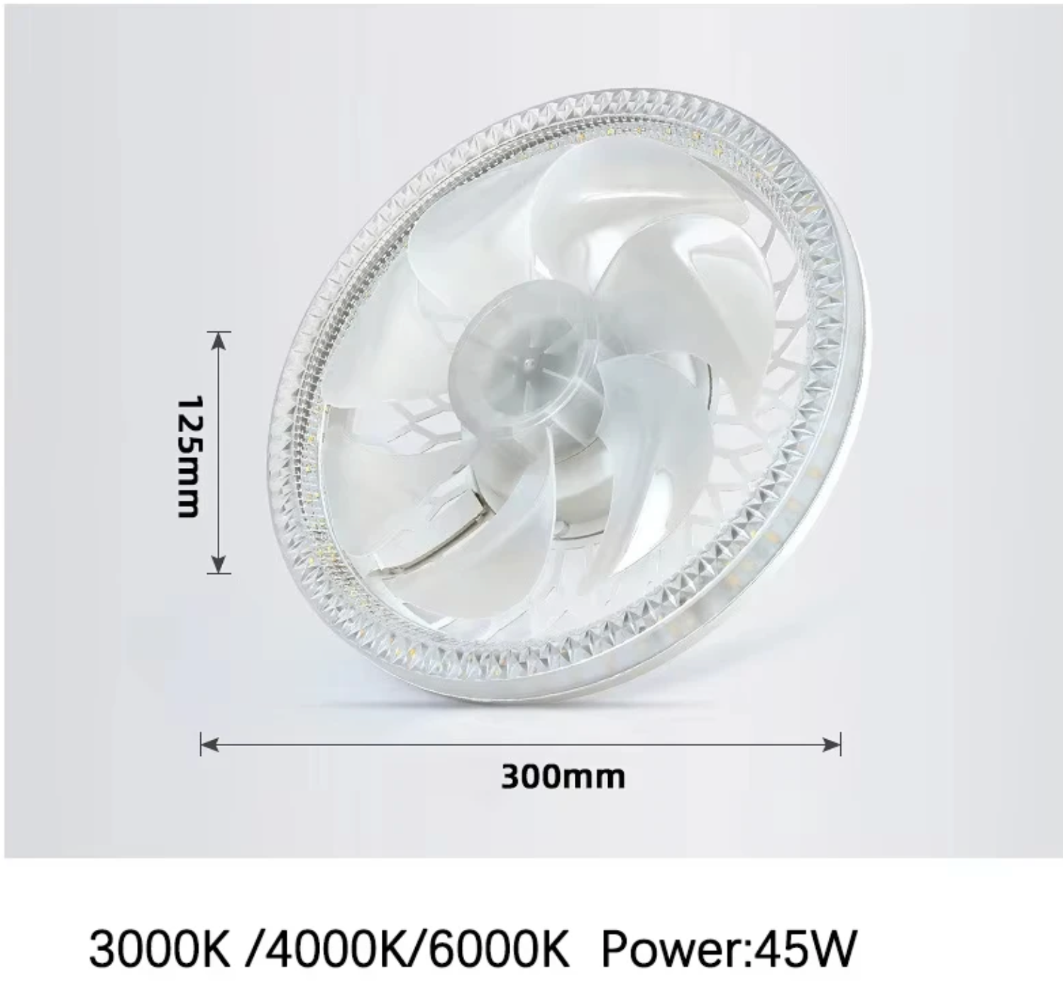 Ceiling Fan with LED Light and Remote Control - YN