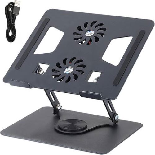 Smart 2-in-1 Ergonomic Laptop Stand with Cooling Fans – Adjustable & Portable - YN
